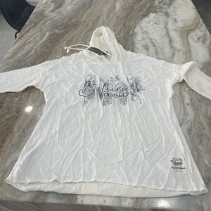 White 'Believe in Yourself' Hoodie by [Brand]